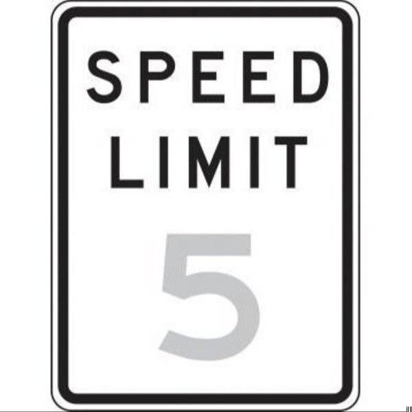 Accuform TRAFFIC SIGN SPEED LIMIT 24 in X 18 in FRR22460HP - main